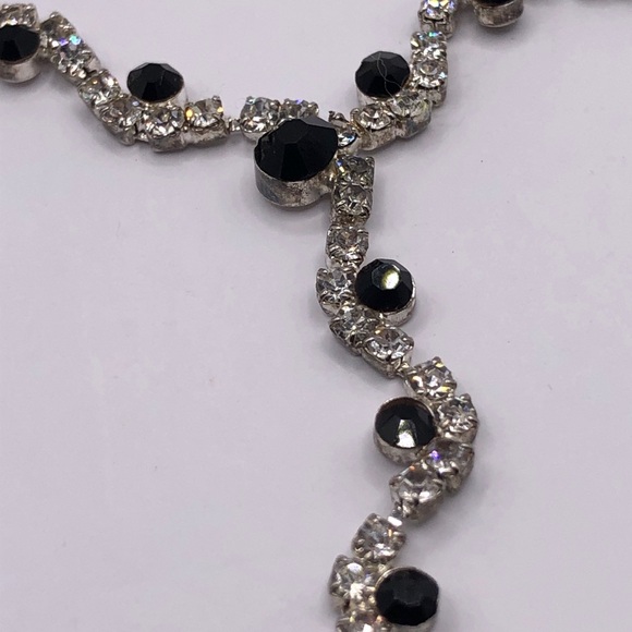 Formal Crystal Y Necklace Dripped Waterway Necklace - Picture 2 of 7